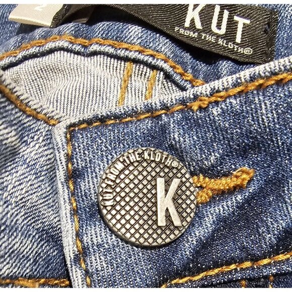 Kut From The Kloth Woman's Sz 2 (28x25 Measured ) Connie Distressed Ankle Jeans - Picture 5 of 9